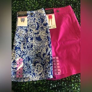 2 NWT Pairs of Rafaella Comfort Bermuda Shorts : Size 6
